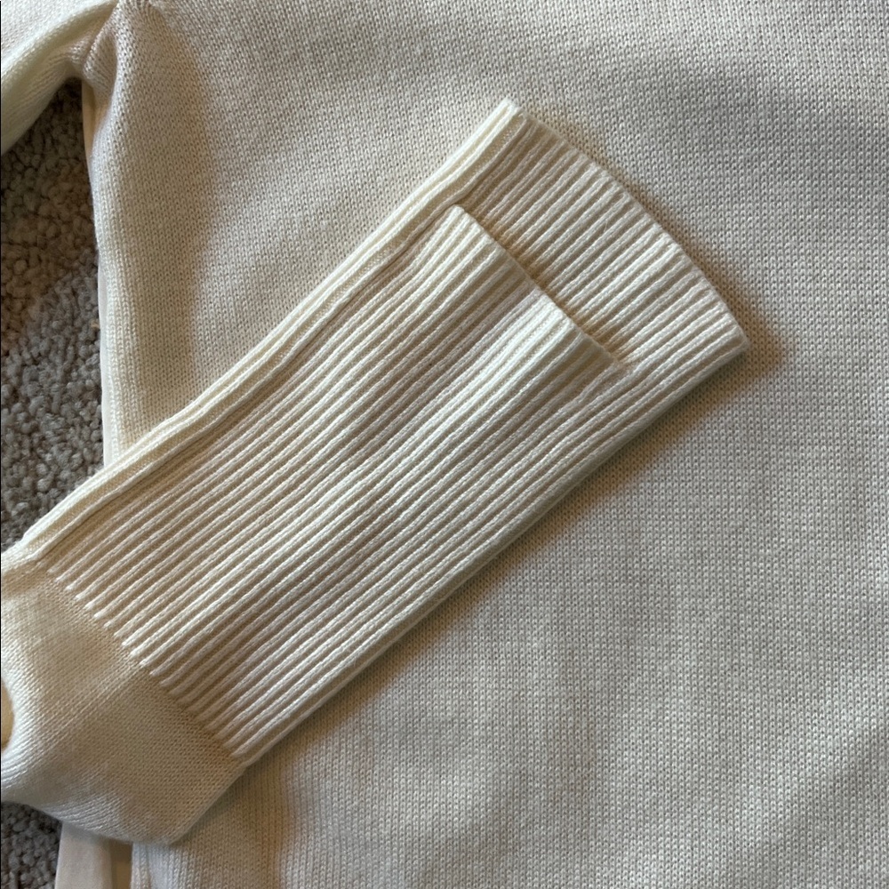 LULULEMON Still At Ease Ivory Pullover Angel Wings Back Size 6 - Picture 10 of 14